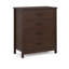 Commode 4 tiroirs et commode 4 tiroirs, noyer foncé 31,5 po, système de verrouillage de sécurité - chambre à coucher, chambre d'amis et appartement-635738398