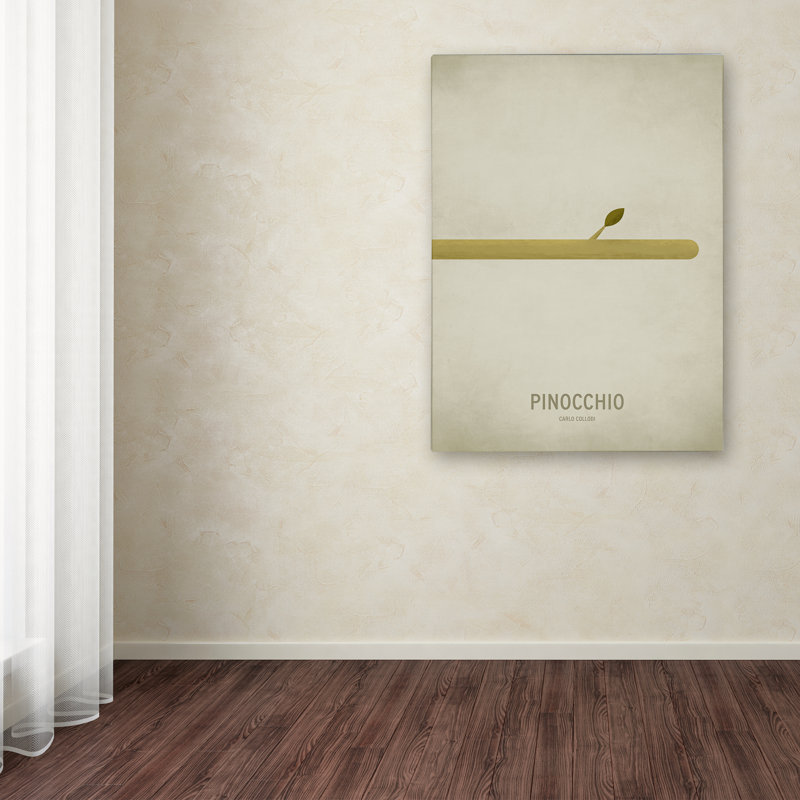 « pinocchio », art sur toile, H 19 po x l 14 po x P 2 po