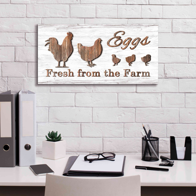 «Charl Farm Fresh Eggs» par Lori Deiter, H 12 po x l 24 po x P 0,75 po