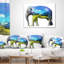 Coussin d’illustration à double exposition animal éléphant-253805616-212697287