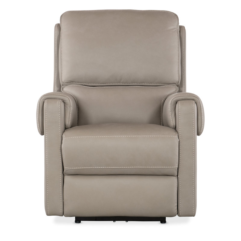 SS Power Recliner with Power Headrest, Somers Dark Taupe Genuine Leather