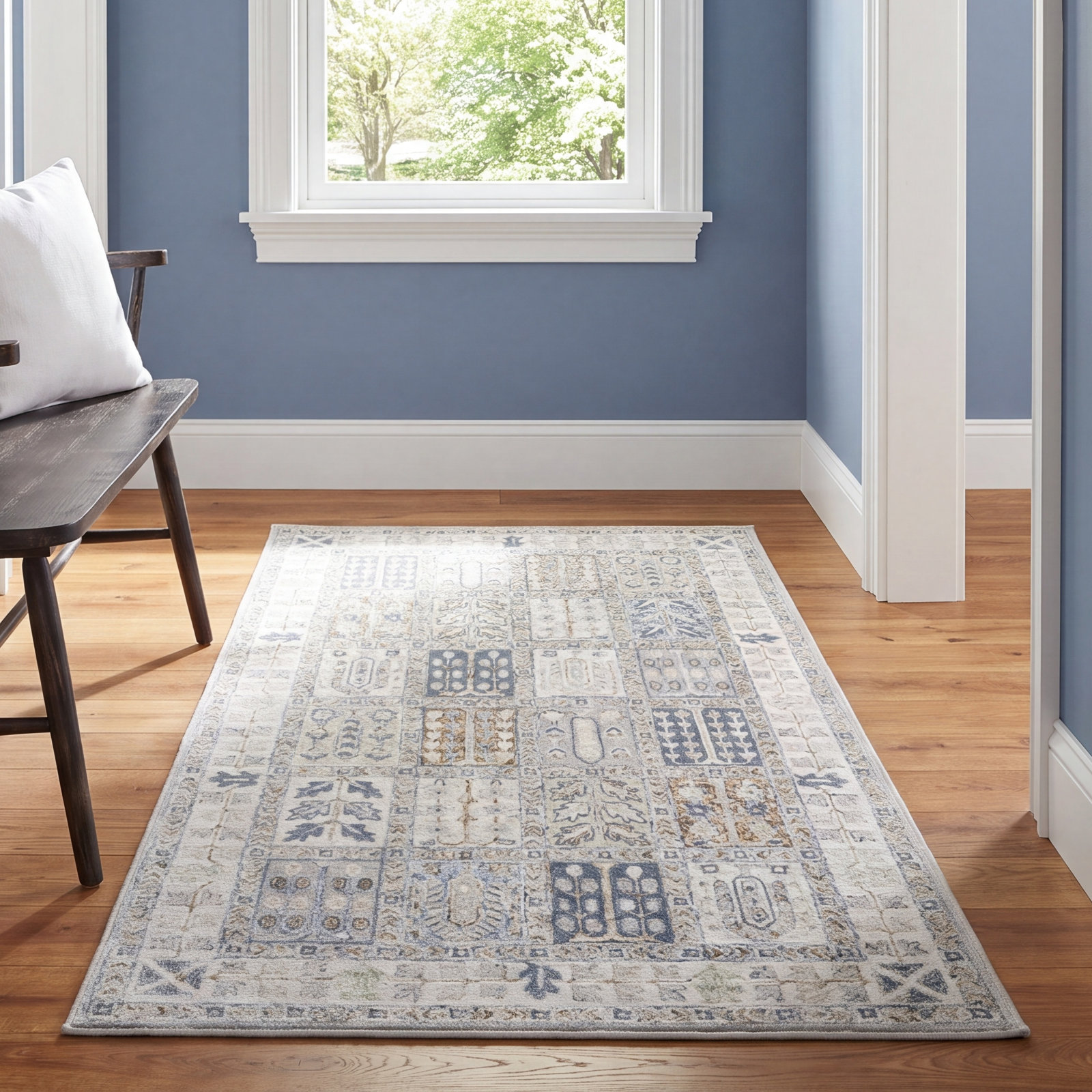 Hand-Tufted Geometric Wool Rug, Rectangle 8' x 10'
