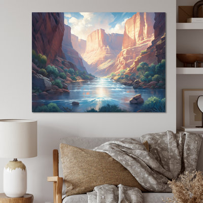 «Desert Stream Beauty - Landscape», reproduction sur toile