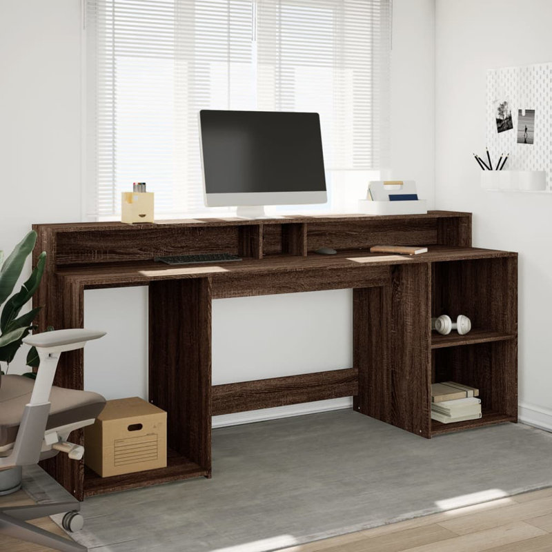 Desk, Brown oak/Look