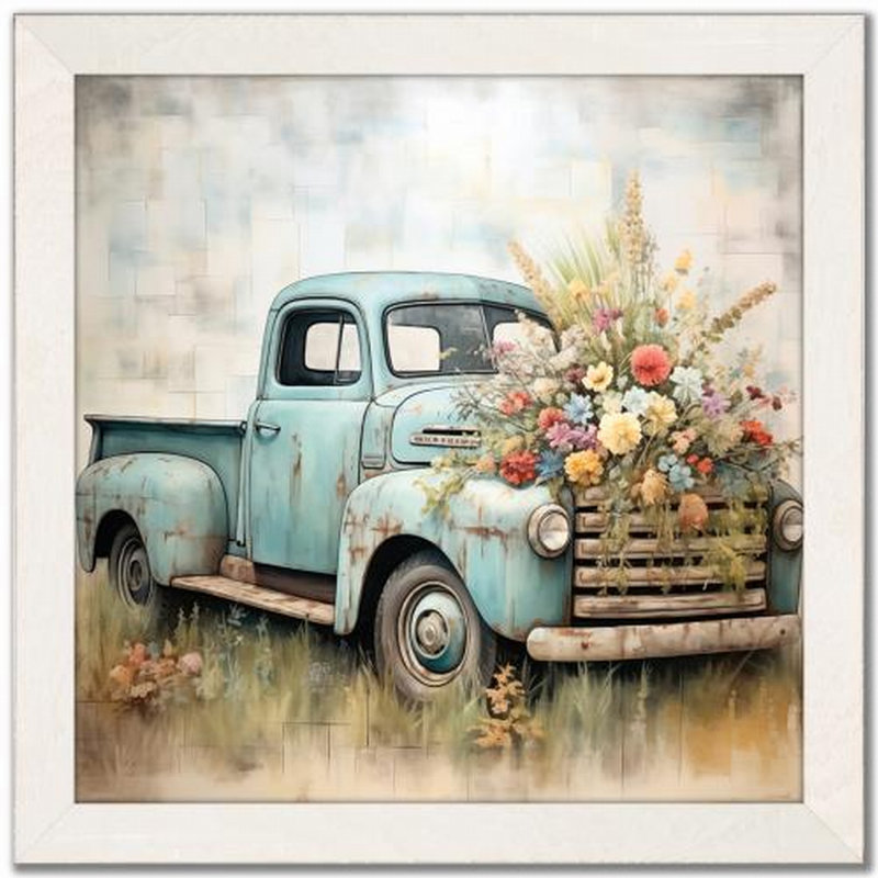 Petals and Pistons Framed Wall Art