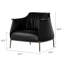 Canapé en similicuir noir moderne et luxueux