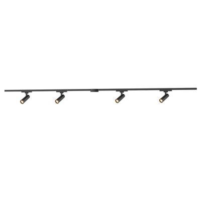 Paolo 81-in Gold dimmable LED Trilo Ceiling Kit