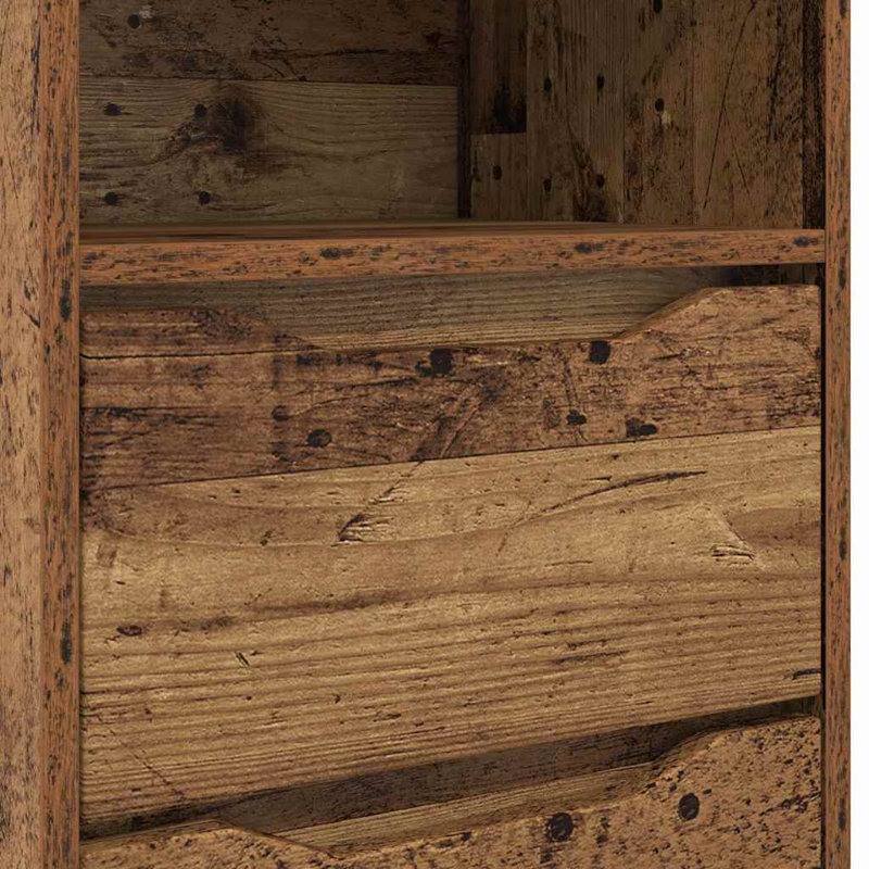 40cm W Manufactured Wood Bedside Table, Old Wood