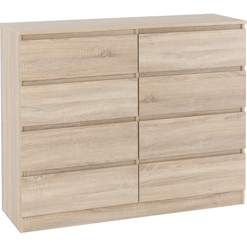 Braunstein 8 Drawer Chest Of Drawers, Sonoma Oak