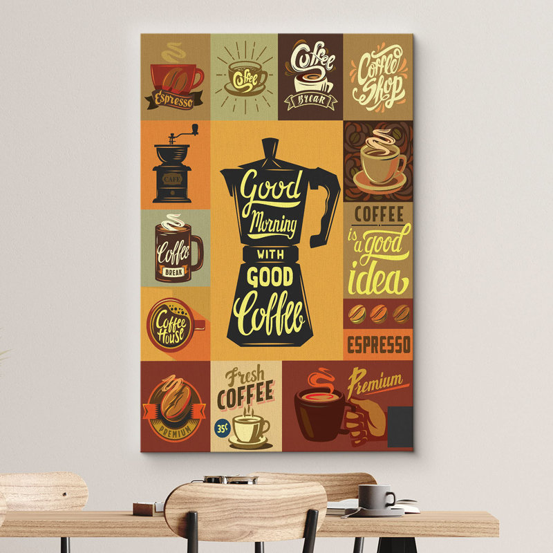 Éléments inspirants de café rétro, H 36 po x l 24 po