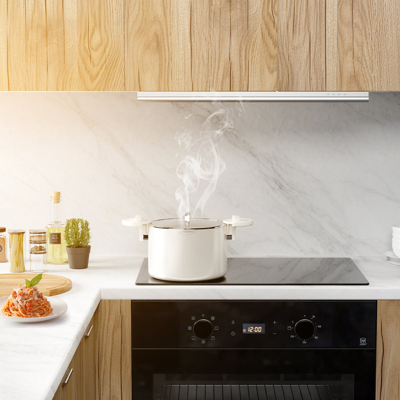 Cream Stainless Steel Pasta Pot with Strainer Lid and Twist & Lock Handles