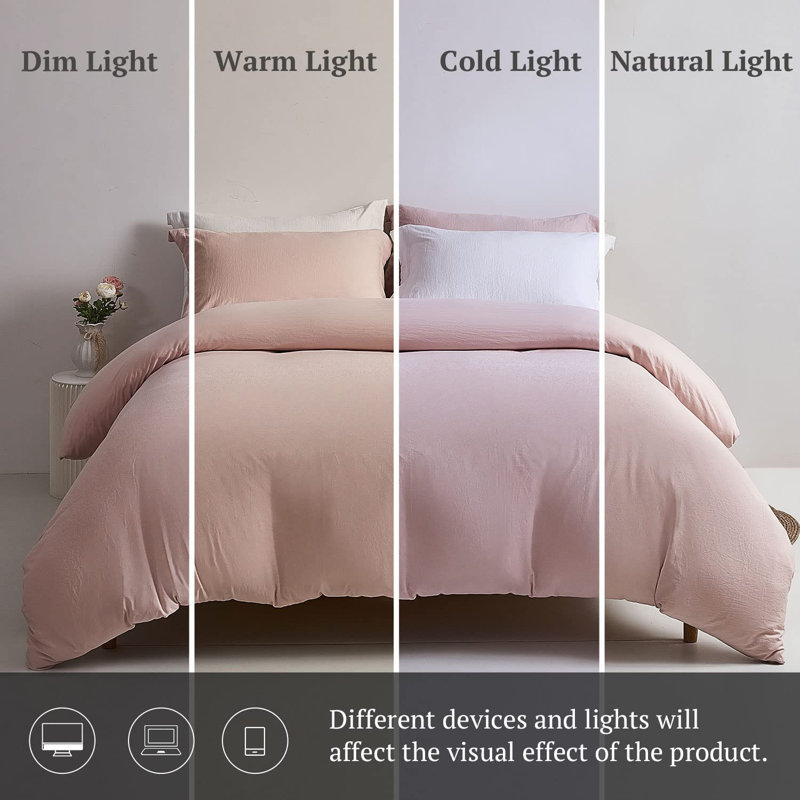 Sateen Duvet Cover, Pink, Twin Duvet Cover + 1 Standard Sham