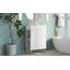 Armoire de rangement Adysan, lavabo simple en céramique, rangement à gauche
