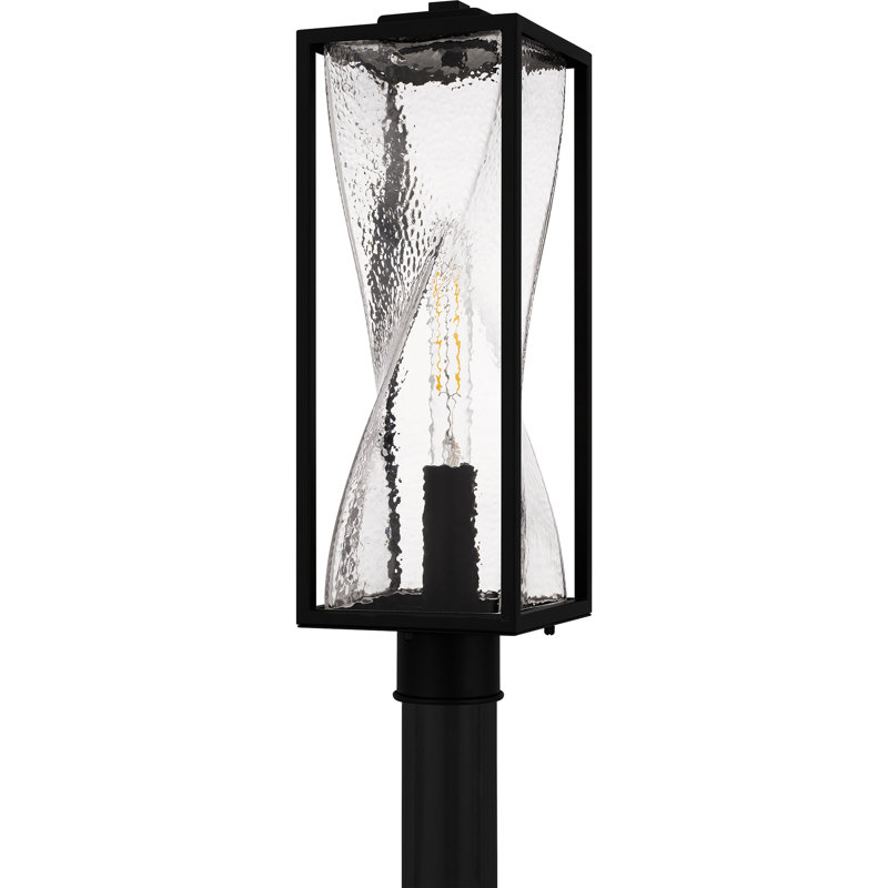 Lampadaire d'extérieur noir mat 1 lumière Kennell