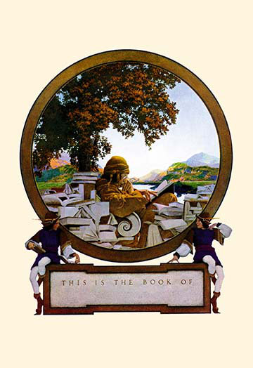 « plaque » par maxfield parrish rétro