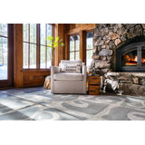 Bonaire Geometric Area Rug in Silver/Gray