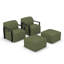Ensemble de patio 4 pièces en aluminium à structure ouverte comprenant une chaise et un repose-pieds rembourrés avec coussins Sunbrella-902152920-902152924