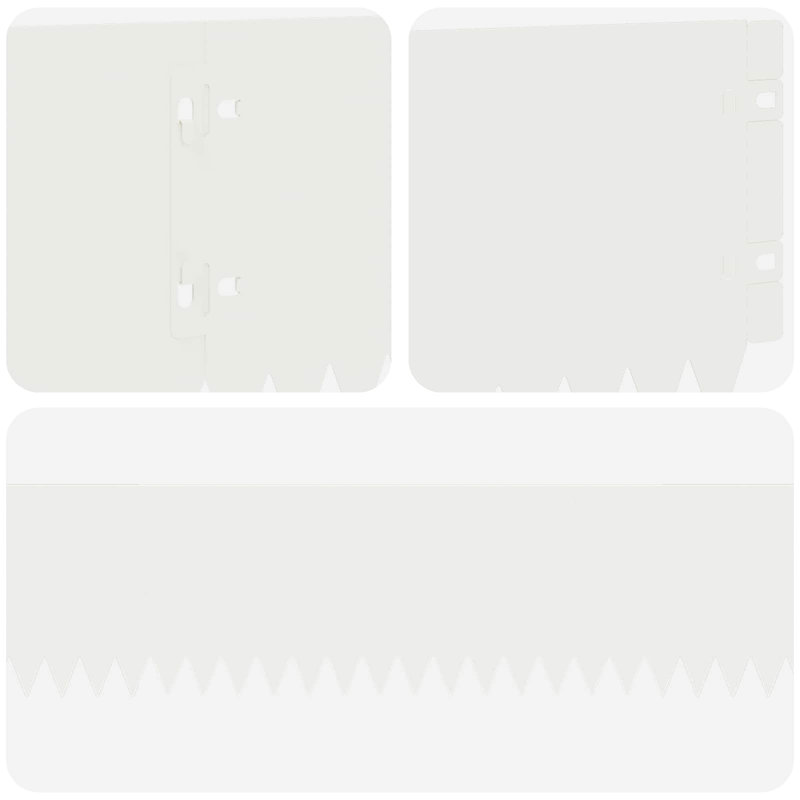 103 cm W Steel Lawn Edging Fencing, 15cm H x 103cm W, White