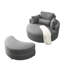 Fauteuil club moderne gris foncé Accent