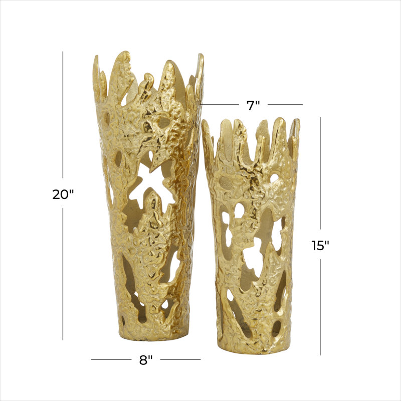 Braun Aluminum Table Vase, Gold