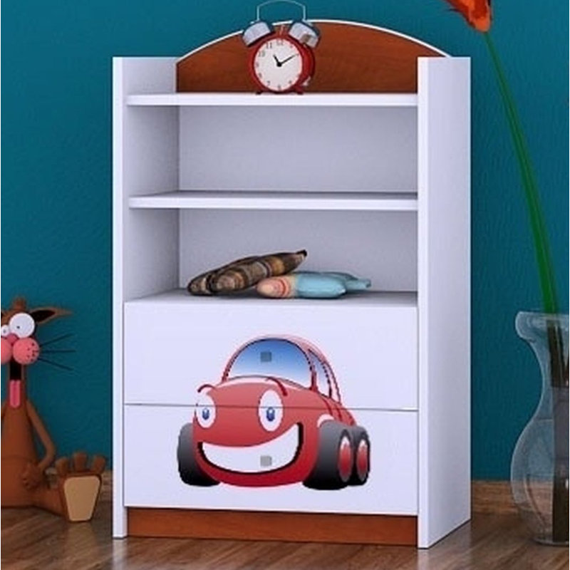 Thalia 96cm H X 60cm W Transportation Kids Cube, Brown