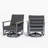 3-Piece Outdoor Aluminum Swivel Rocker Chair Conversation Set With Cushions And Side Table-1512242248