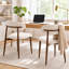 Ensemble de 2 chaises de salle à manger en métal avec revêtement en tissu moderne pour salle à manger, beige