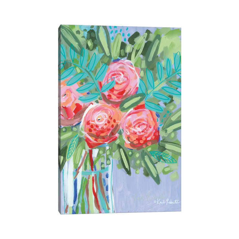 We Can Choose To Bloom by Kait Roberts - Wrapped Canvas Painting, 20.32 cm H x 30.48 cm W