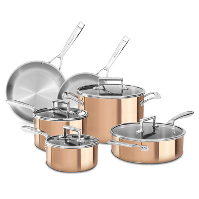 KitchenAid® Tri-Ply Stainless Steel 10-Piece Set