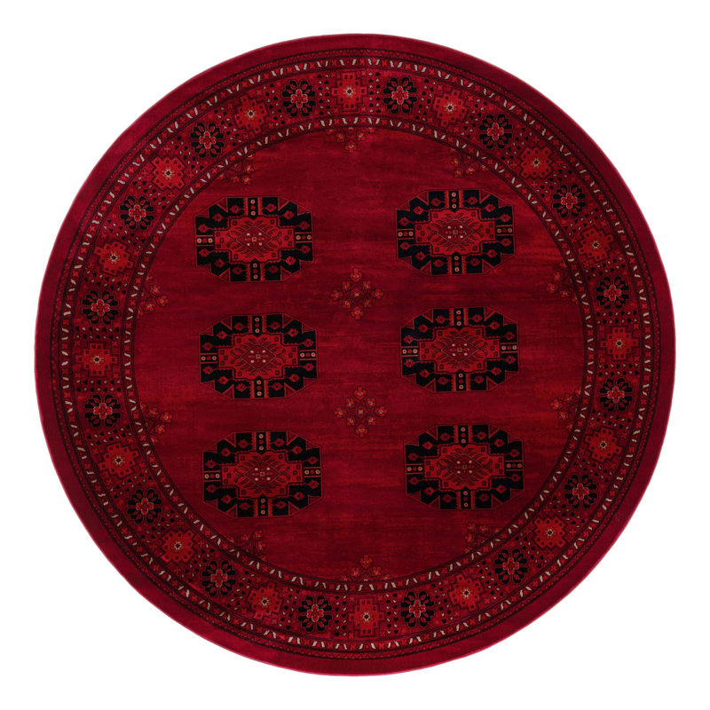 Tapis oriental rouge Amro, Round 10'