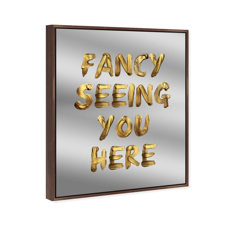 Seeing You Fashion and Glam Framed Mirror by Oliver Gal, Brown