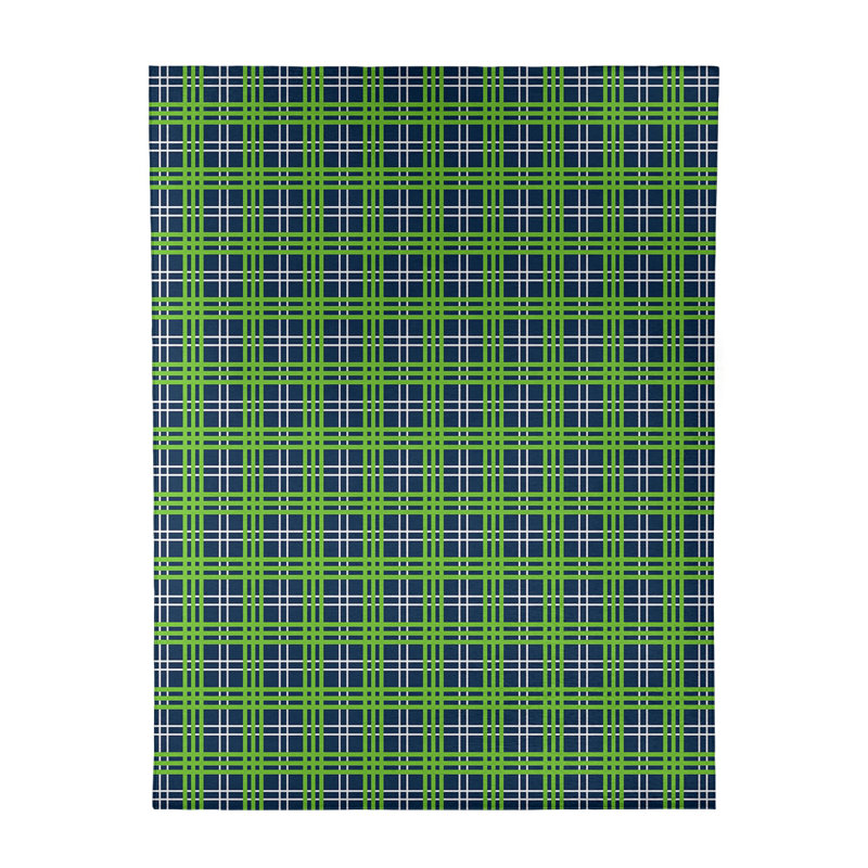 Tapis à carreaux bleu, Rectangle 8 pi x 10 pi