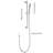 Height Adjustable Handheld Shower With 28 - Inch Slide Bar And 59 Hose, Stainless Steel, Multiple Spray Choices For Diverse Applications Hose Bar, Modifiable Feature, Steel Material, Options