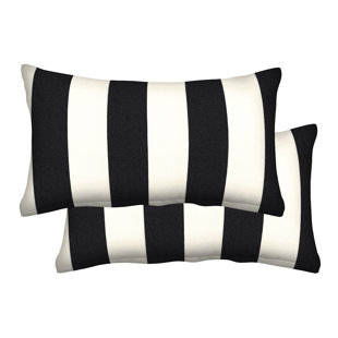 Summer Stripe Outdoor Pillow Cover 18x18 Set/2 (Set of 2) Latitude Run