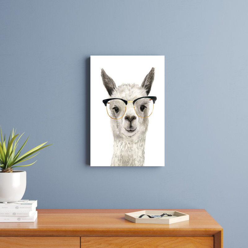 «Hip Llama IV», peinture sur toile, H 18 po x l 12 po, Toile tendue