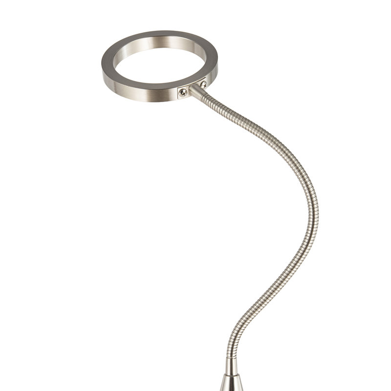 140cm LED Traditional Floor Lamp, Silver, Satin Nickel