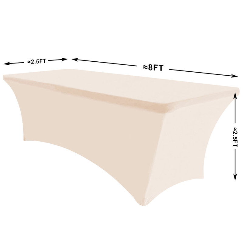 Nappe en polyester extensible Kinta, Noir, 72 po x 30 po, 1