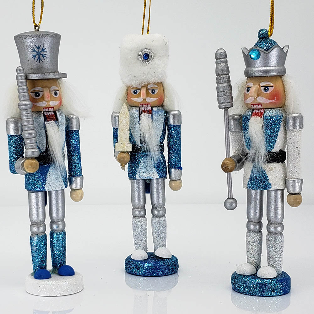 The Holiday Aisle® 3 Piece Snow Fantasy Nutcracker Hanging Figurine Ornament Set & Reviews | Wayfair