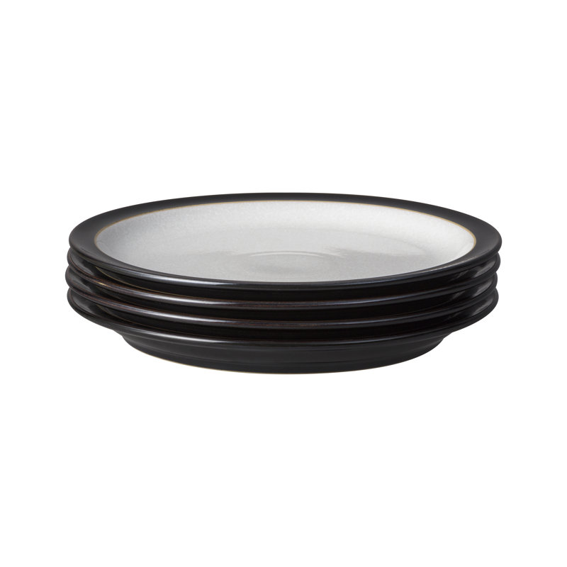 4 assiettes noires Elements, Noir