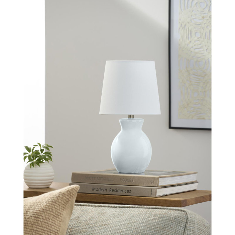 Abat-jour tambour Momsen, Bleu, H 15 po x l 8 po x P 8 po