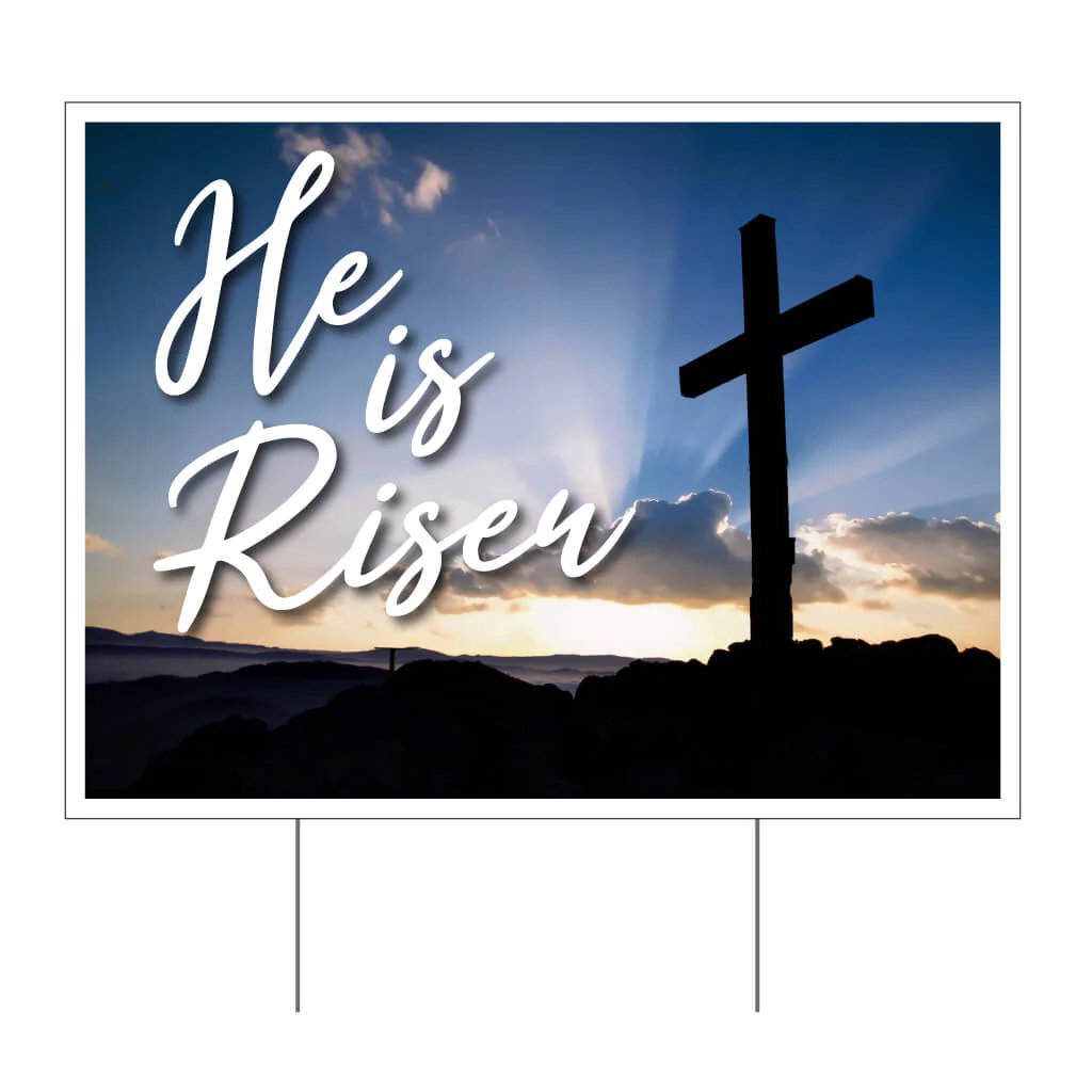 He is Risen Church Yard Sign Garden Stake The Holiday Aisle®
