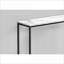 Table basse contemporaine peu encombrante avec plateau en marbre blanc Cadre en métal noir pour le salon, le vestibule