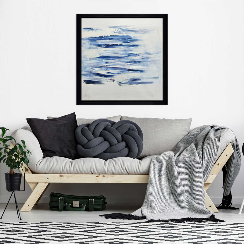 Out of the Blue (Hort) - imprimé, H 37,5 po x l 37,5 po x P 1 po, Cadre noir