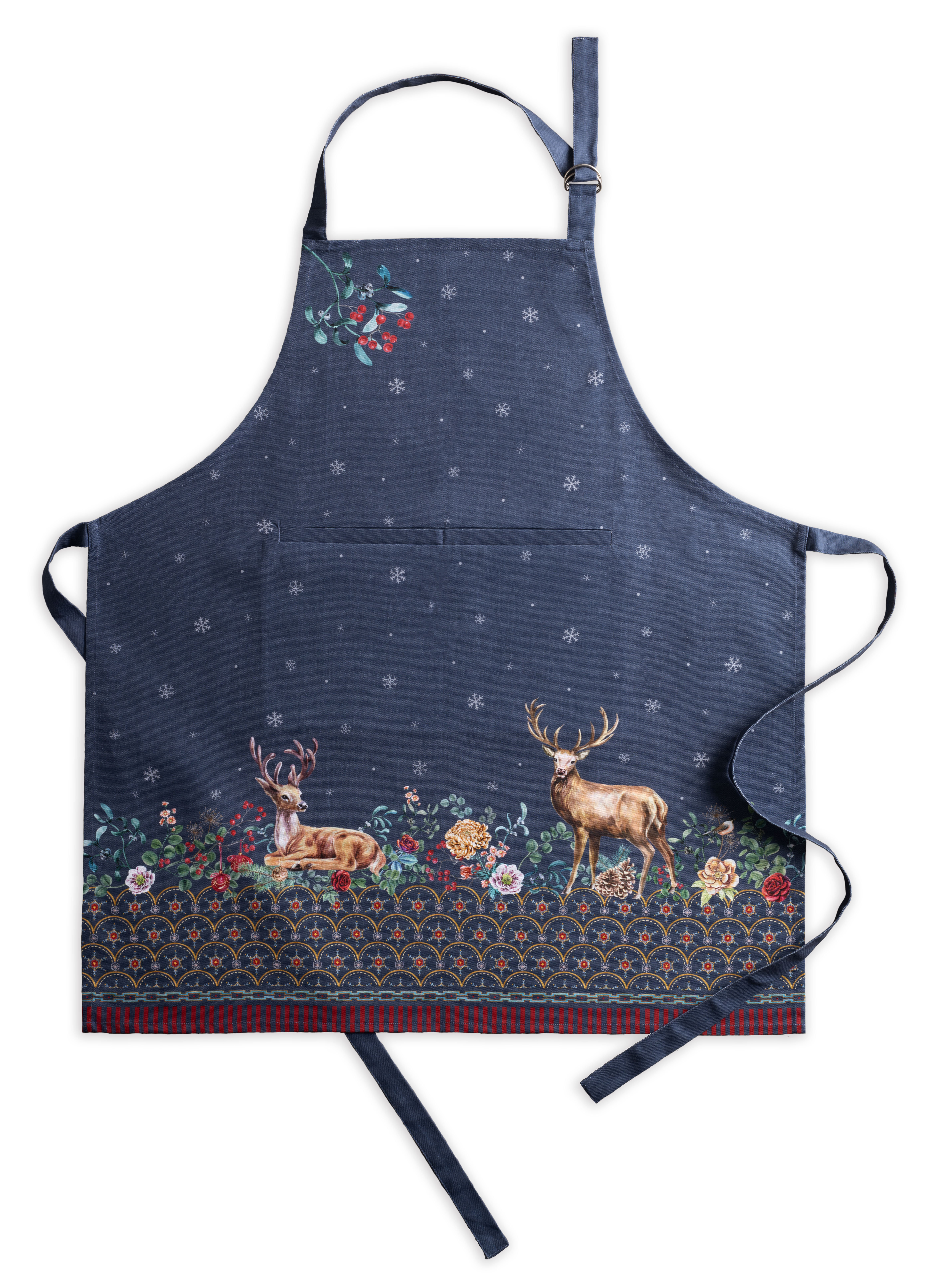 Christmas Apron for Men with Adjustable Neck, 3 Front Pockets Gift