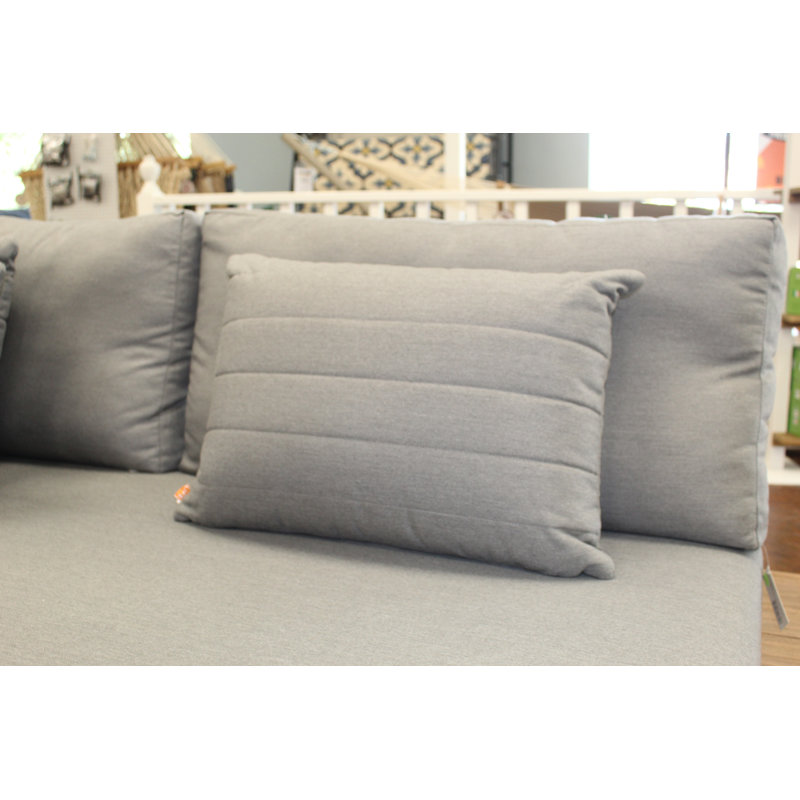 26" X 18" Line Pillow, Gray