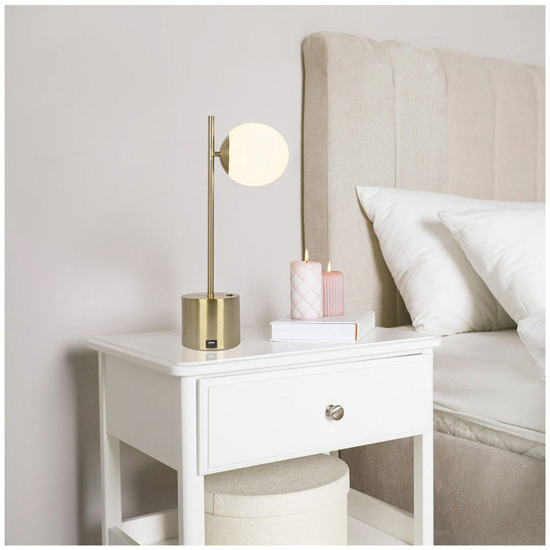 Petite lampe de table et de bureau en métal Ethereal, H 22 po x l 5,8 po x P 9,25 po