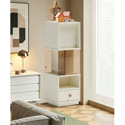 Buffet décoratif moderne en bois massif blanc