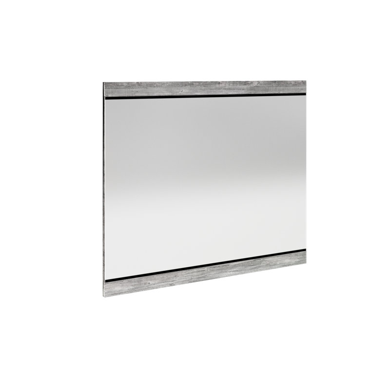 Mcduffy Glass Flat Wall Mirror, Evola Raw