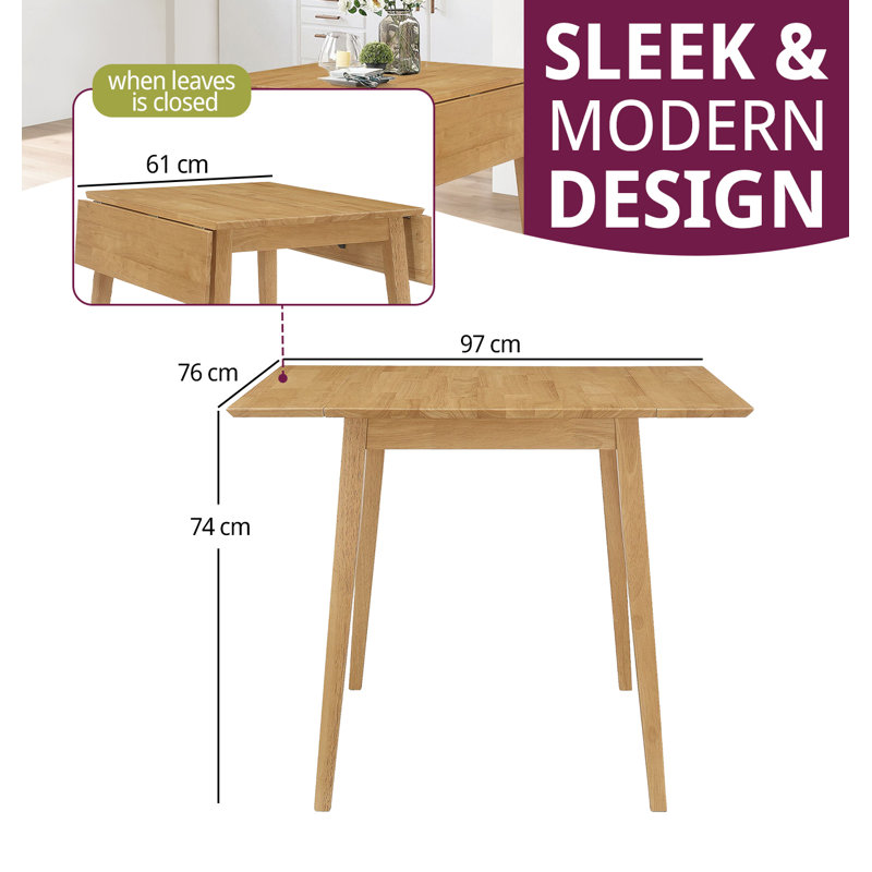 Ahwahnee Extendable Solid Wood Dining Table, Oak
