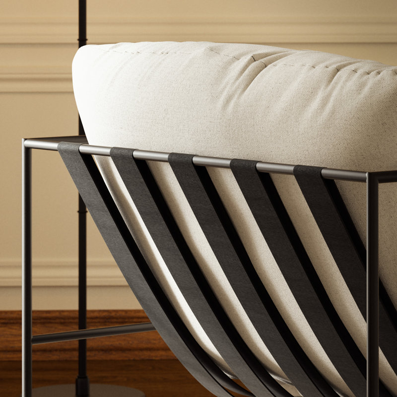 Danita Armchair, Washed White Performance Canvas